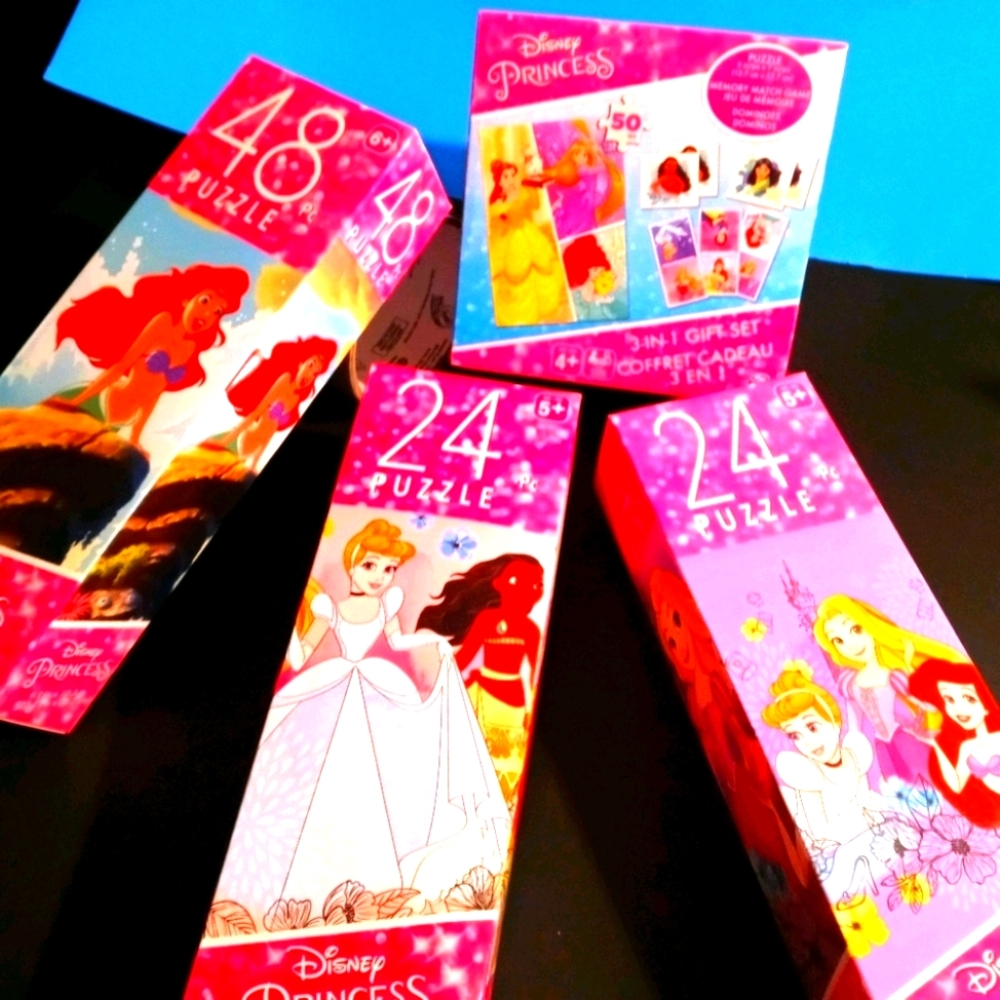 4PC Disney Princess Puzzles Sets